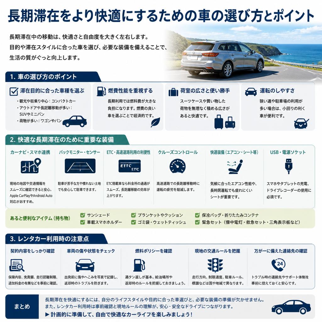 快適なカーライフを実現するためのポイント