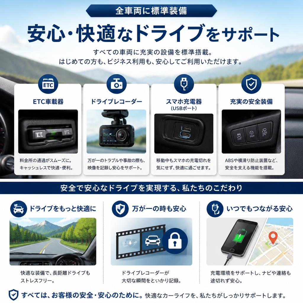 安全性と快適性を備えた車両